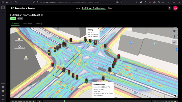 Trajectory Trace neue Version – Live-Visualisierung von Verkehrsobjekten